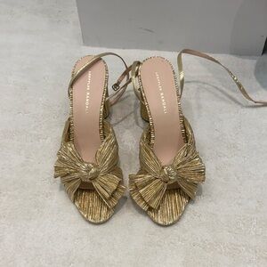 Loeffler Randall Gold Bow Heels